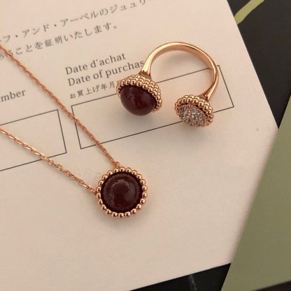 [Charm Aries Jewelry]PERLEE COULEURS DIAMOND ROSE GOLD BETWEEN THE FINGER RING