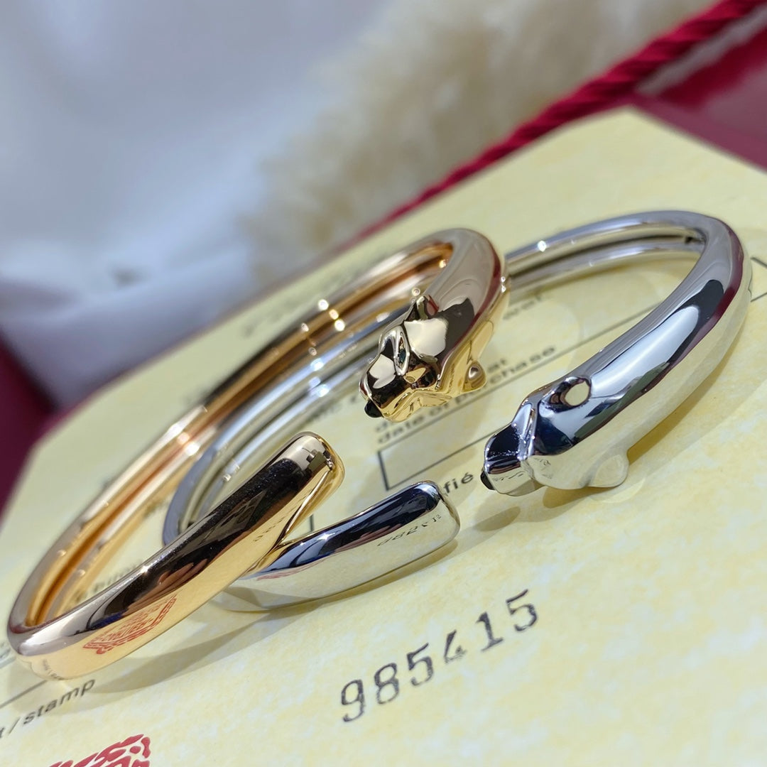 [Charm Aries Jewelry]PANTHERE SILVER OPEN BRACELET
