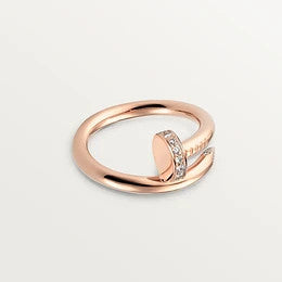 [Charm Aries Jewelry]JUSTE RING 2.65MM PINK GOLD DIAMOND